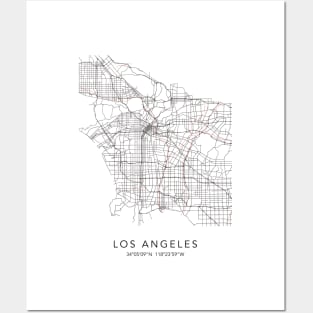 Los Angeles Map Posters and Art